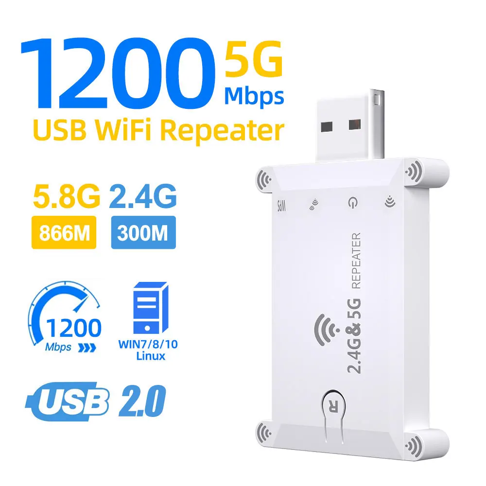 WiFi FIY 2.4g/5g Usb Wifi Repe - Server Power Supply avaliação e preço